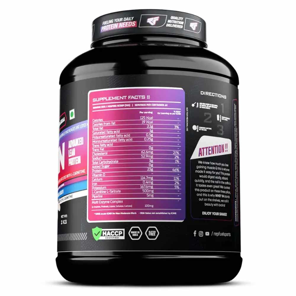 2 - Repfuel Sports Whey IN Advanced Lean Protein,  4.4 lb  Pista Kulfi 