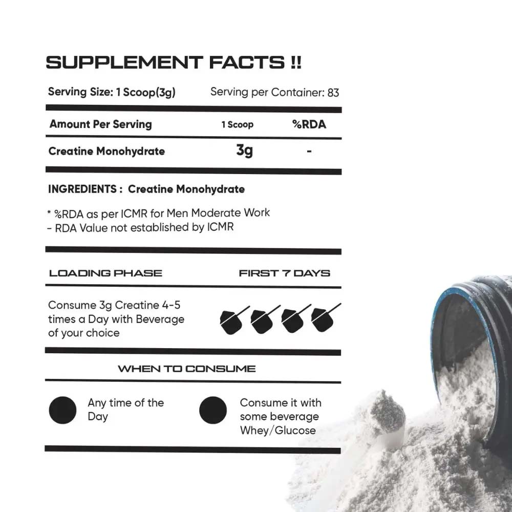 3 - Repfuel Sports Max Out Creatine Monohydrate,  Unflavoured  0.55 lb 