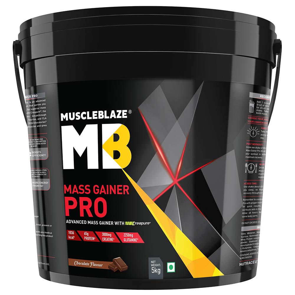 7 - MuscleBlaze Mass Gainer Pro,  11 lb  Chocolate 