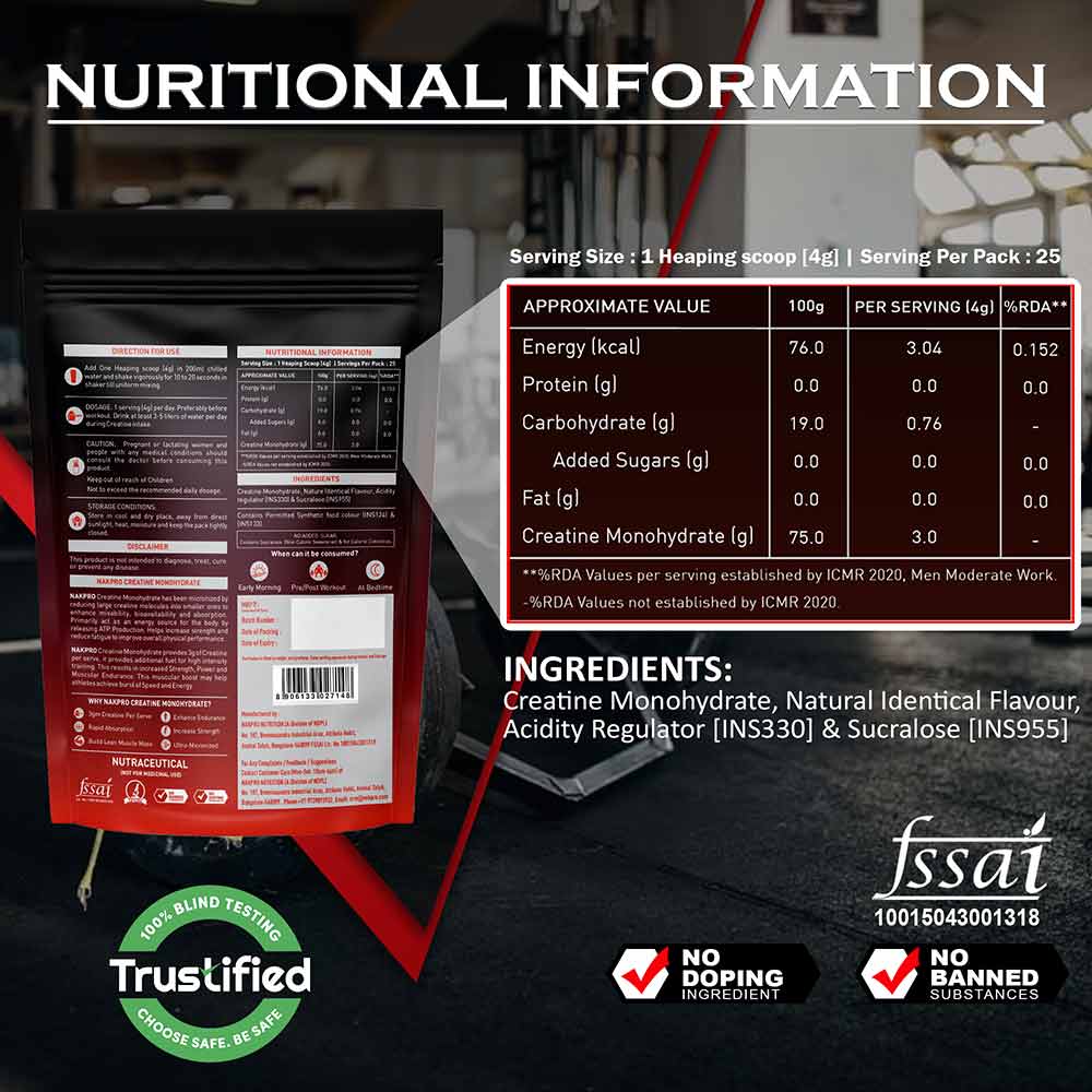 6 - Nakpro Whey Gold Protein Concentrate,  2.2 lb  Chocolate with Creatine Monohydrate 0.22 lb Fruit Punch 