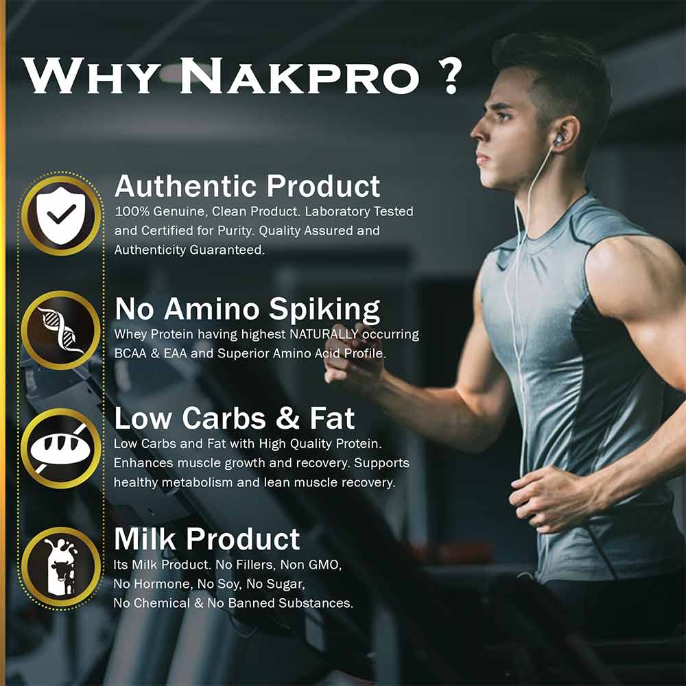 3 - Nakpro Whey Gold Protein Concentrate,  4 Piece(s)/Pack  Banana, Chocolate Cream, Coffee, Cookies & Cream 