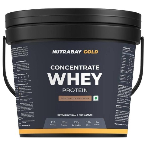 2 - Nutrabay Gold Concentrate Whey Protein, 8.8 lb Rich Chocolate Creme