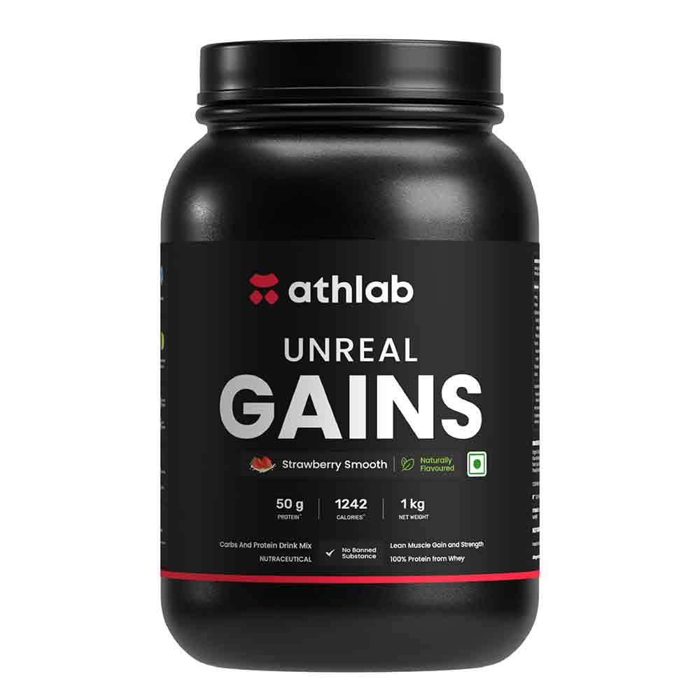 1 - Athlab Unreal Gains,  2.2 lb  Strawberry Smooth 