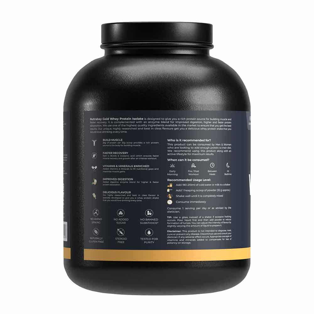 2 - Nutrabay Gold Isolate Whey Protein,  4.4 lb  Malai Kulfi 