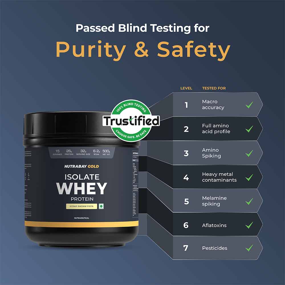4 - Nutrabay Gold Isolate Whey Protein,  1.1 lb  Kesar Badam Pista 