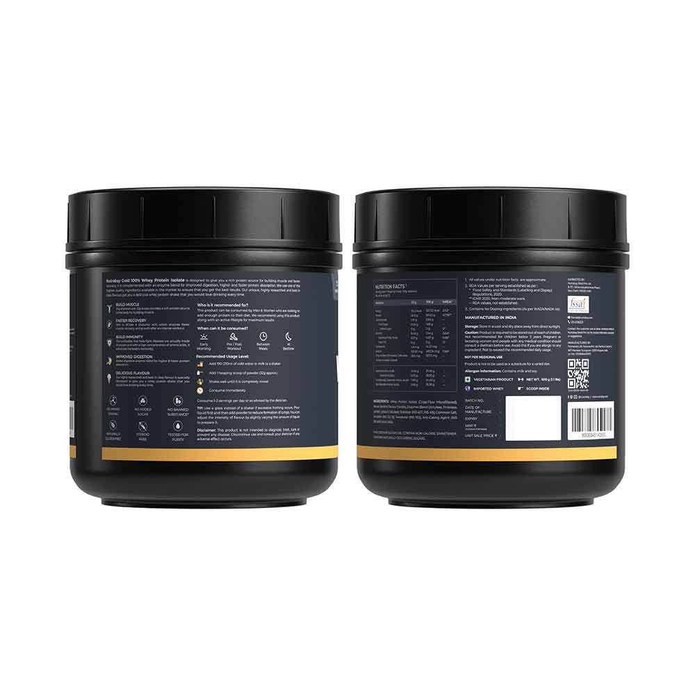 7 - Nutrabay Gold Isolate Whey Protein,  1.1 lb  Vanilla Ice Cream 