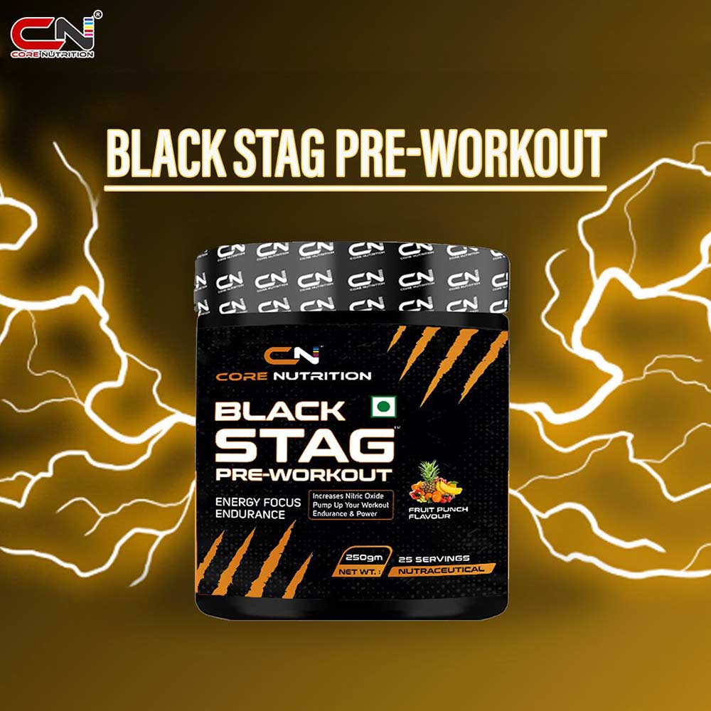 4 - Core Nutrition Black Stag  Pre-Workout,  0.55 lb  Fruit Punch 
