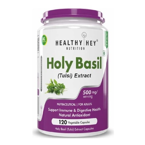 1 - HealthyHey Nutrition Holy Basil (Tulsi) Extract,  120 capsules 