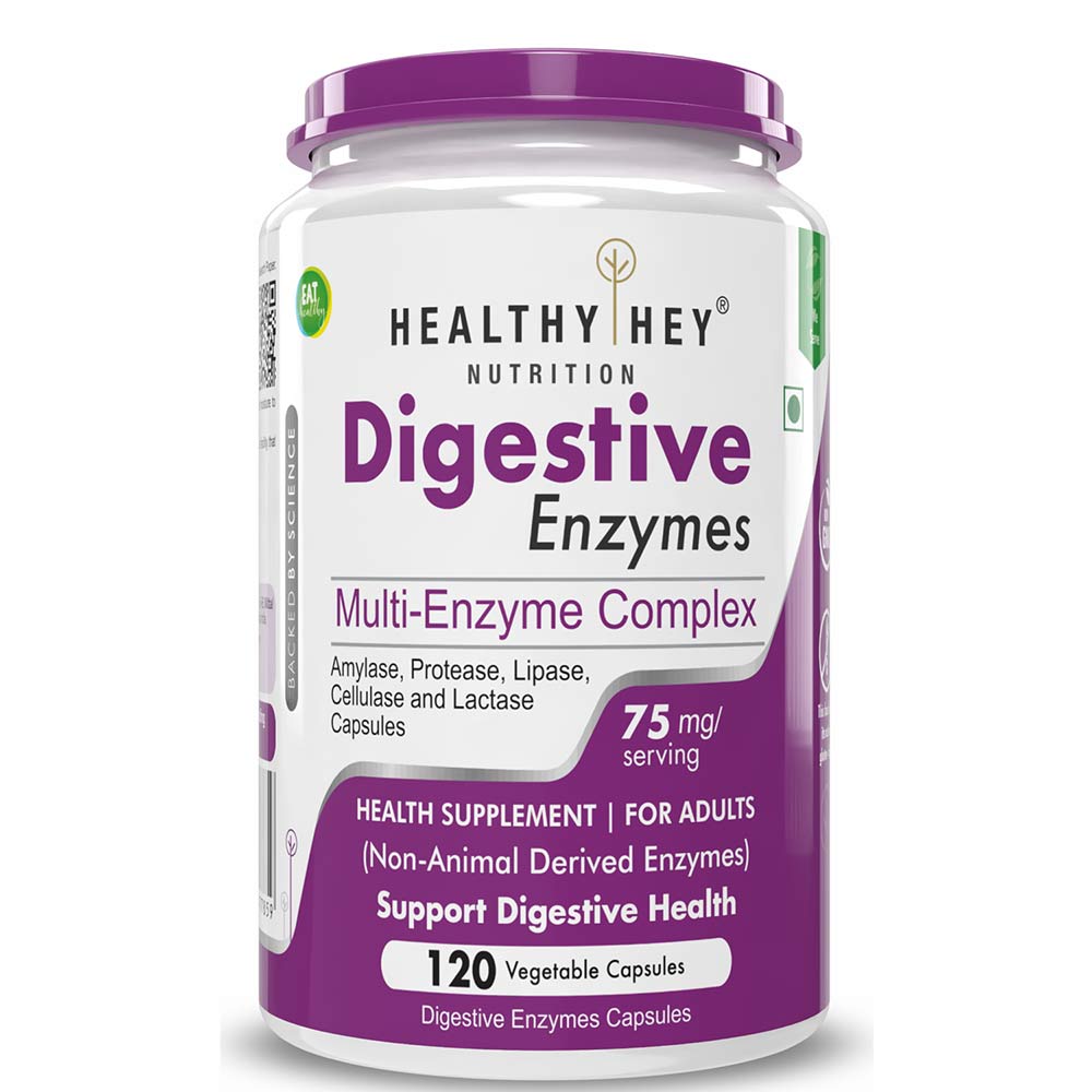 1 - HealthyHey Nutrition Digestive Enzyme,  120 capsules 