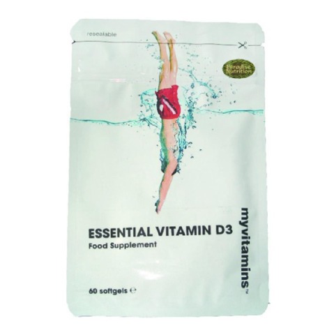 Myvitamins Essential Vitamin D3,  60 softgels 
