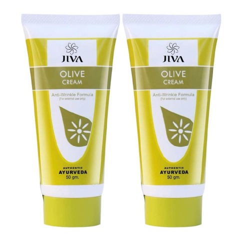 1 - Jiva Olive Cream,  50 g  Anti-Wrinkle Formula (Pack of 2) 