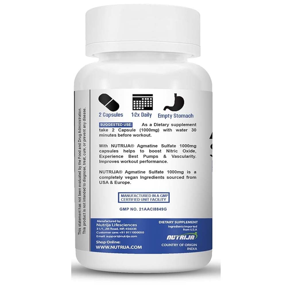 2 - NutriJa Agmatine Sulfate 1000mg,  60 capsules  Unflavoured 