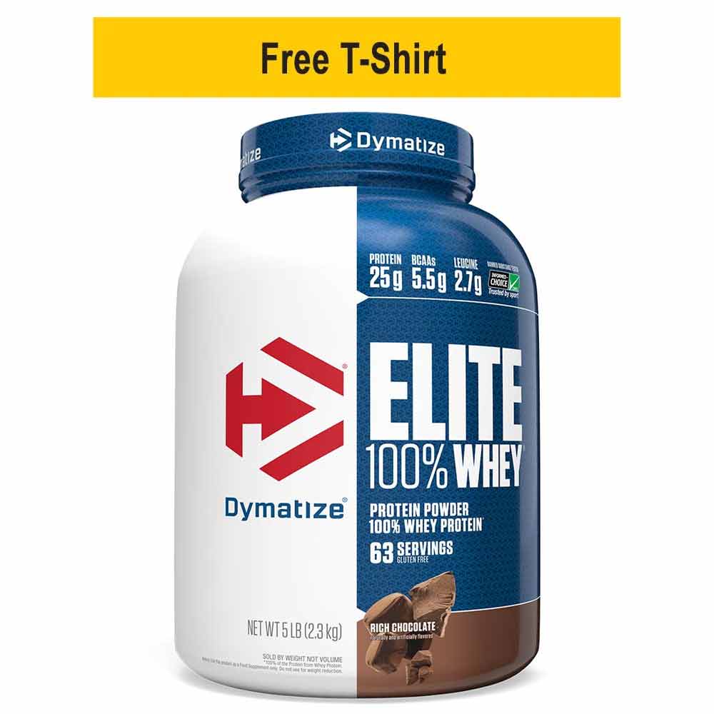 Dymatize Elite 100% Whey Protein, 5 lb Rich Chocolate