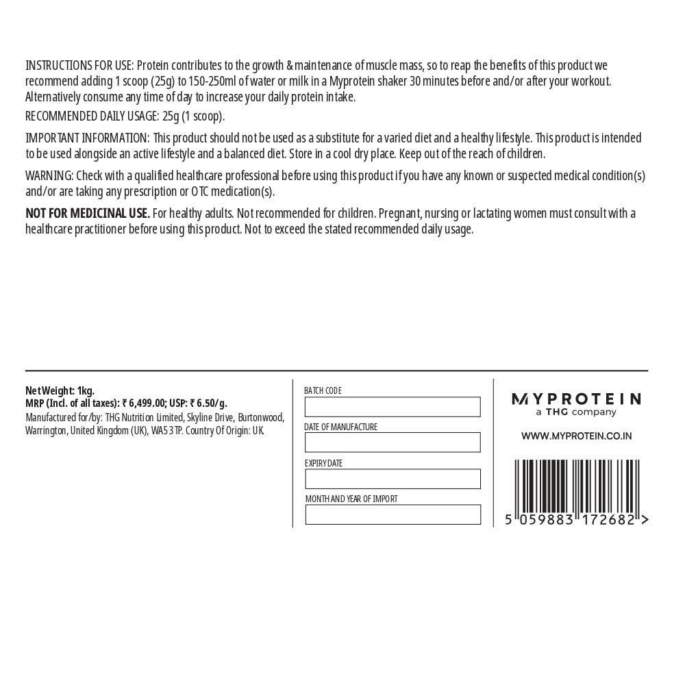 4 - Myprotein Impact Whey Isolate Powder,  2.2 lb  Mango - UK 