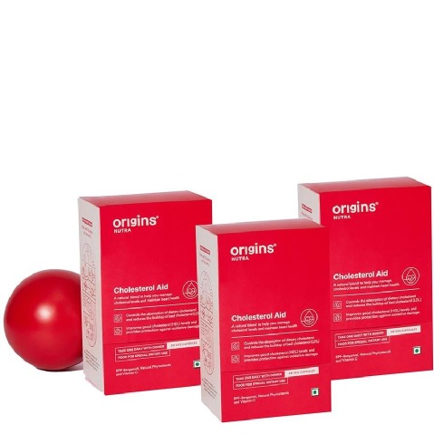 1 - Origins Nutra Cholesterol Aid (Pack of 3), 28 veggie capsule(s)