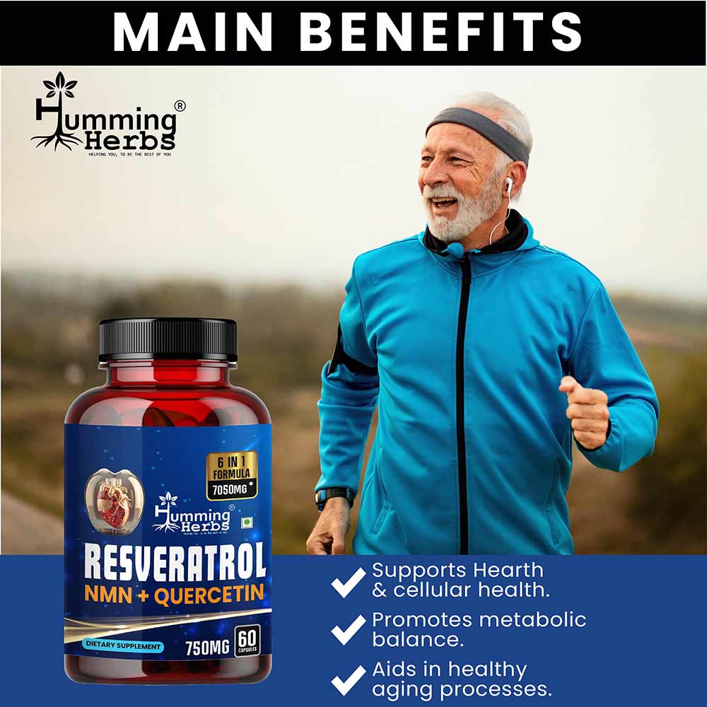 7 - Humming Herbs Resveratrol NMN + Quercetin,  60 capsules 