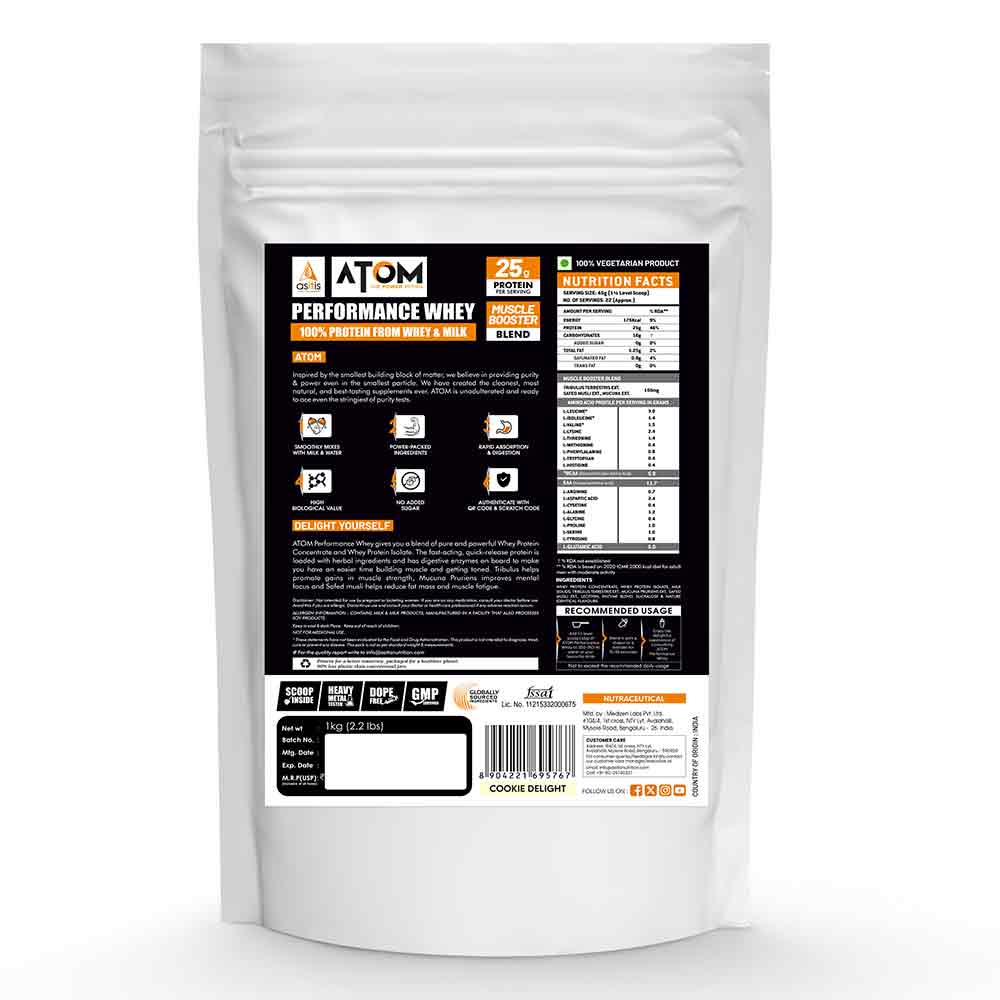 1 - AS-IT-IS Nutrition ATOM Performance Whey,  2.2 lb  Cookie Delight 
