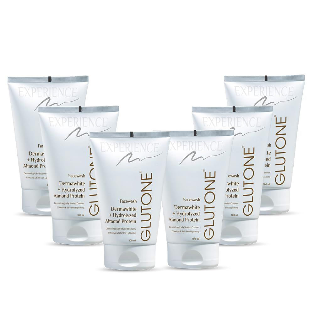 5 - Glutone Dermawhite & Hydrolyzed Almond Protein Face Wash,  100 ml  for Effective & Safe Skin Lightening (Pack of 6) 