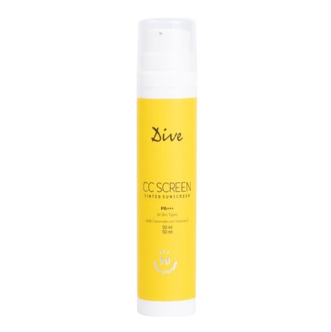 1 - Dive CC Screen Tinted Sunscreen, 50 ml for All Skin Types