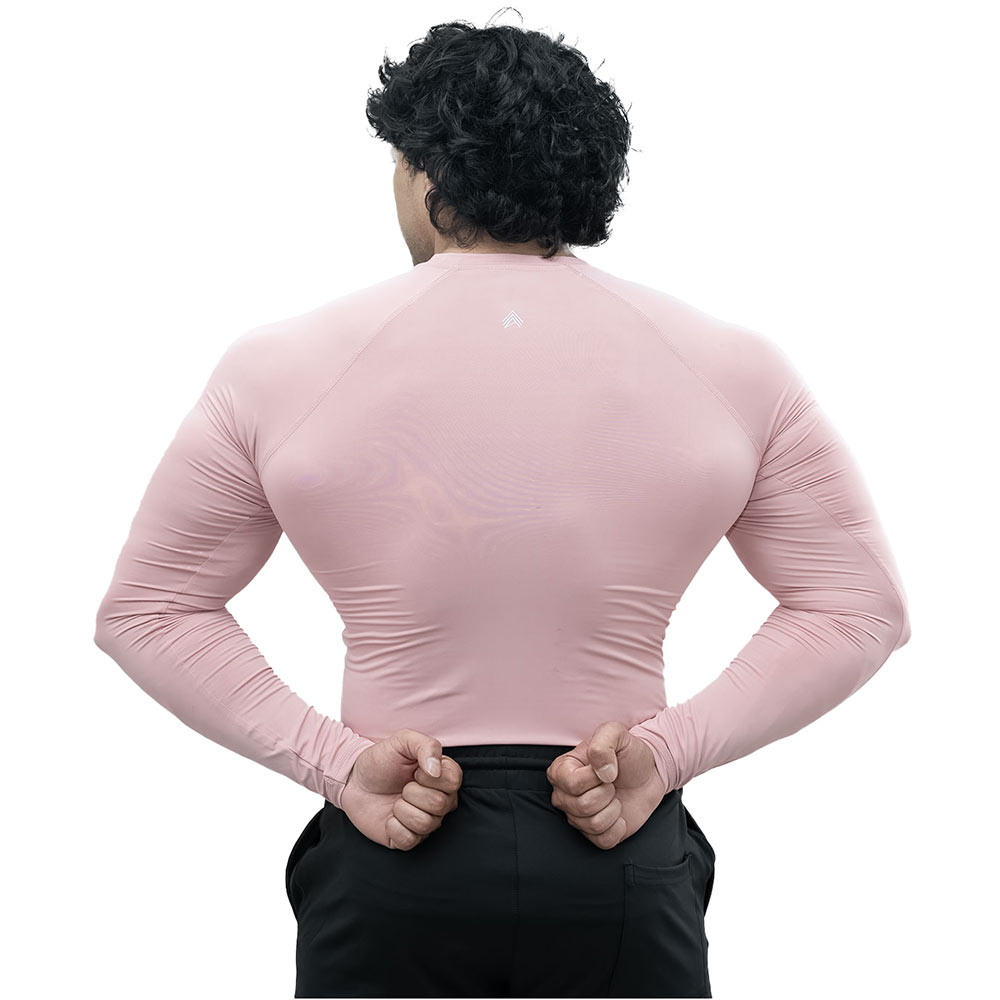 4 - Athflex Men's Full Sleeve Ace Compression T-Shirt,  Small  Rusty Pink 