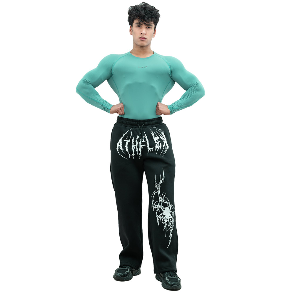 6 - Athflex Men's Full Sleeve Ace Compression T-Shirt,  XXL  Sea Green 