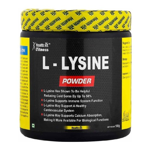 Healthvit L-Lysine Powder, 0.22 lb Unflavoured