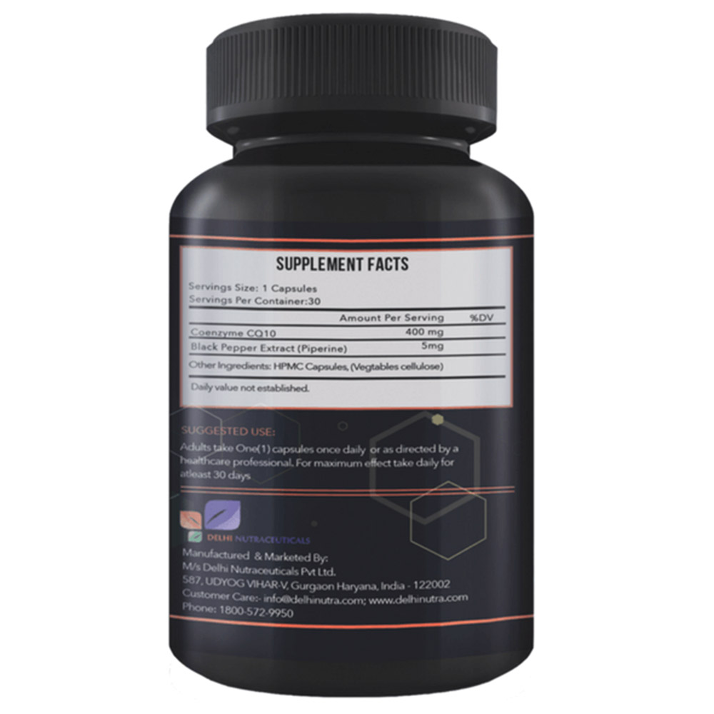 SupplementInfo - HealthDiva Coenzyme CQ10 400 mg with Piperine,  30 capsules 
