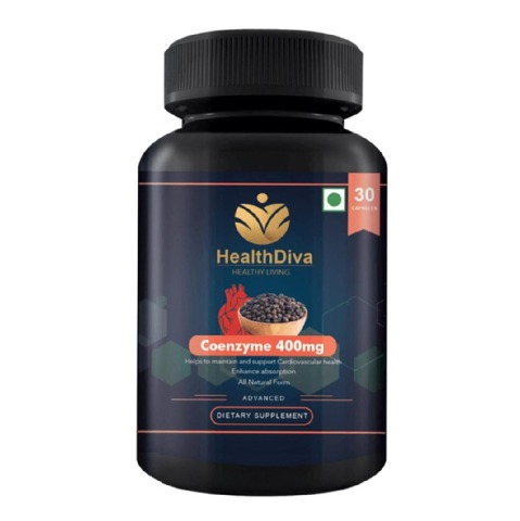 1 - HealthDiva Coenzyme CQ10 400 mg with Piperine,  30 capsules 