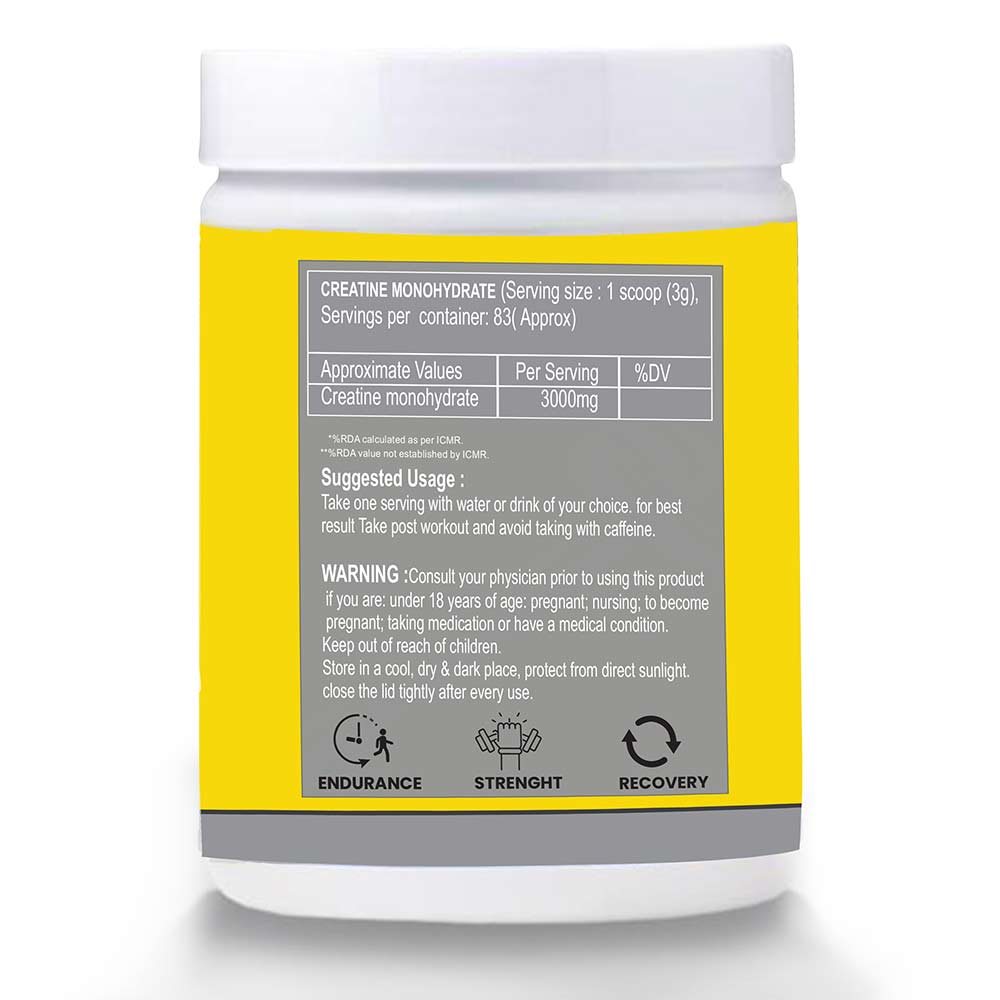 3 - Muscle Performance Creatine Monohydrate,  Unflavoured  0.55 lb 