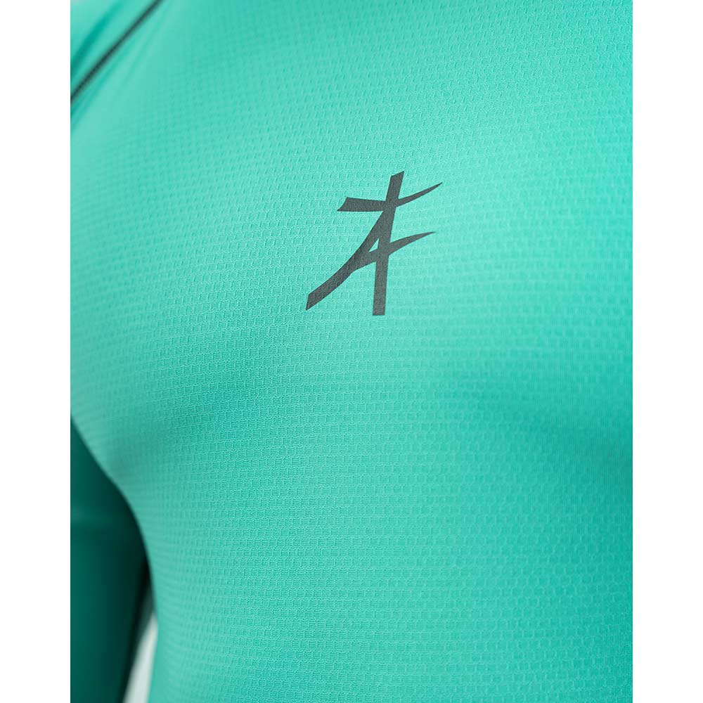 9 - Athflex Men's Muscle Fit Full Sleeve Textured Compression T-Shirt,  Medium  Bayside Green 
