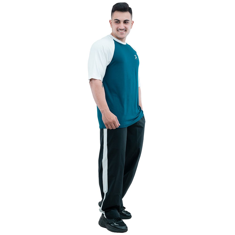 6 - Athflex Men's 90's Oversized Raglan T-Shirt,  Large  Royal Blue 