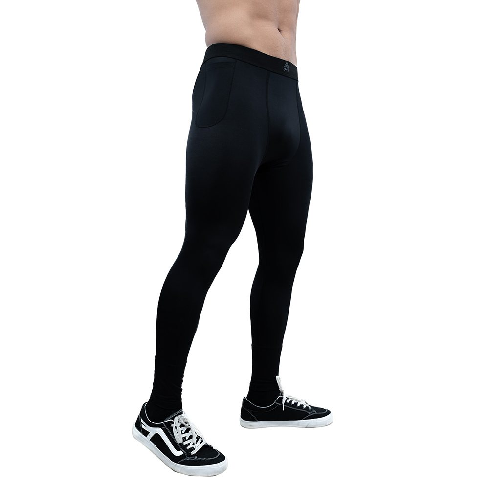 4 - Athflex Men's Ultra-Comfort Body-Fit Compression Leggings,  Black  XXL 