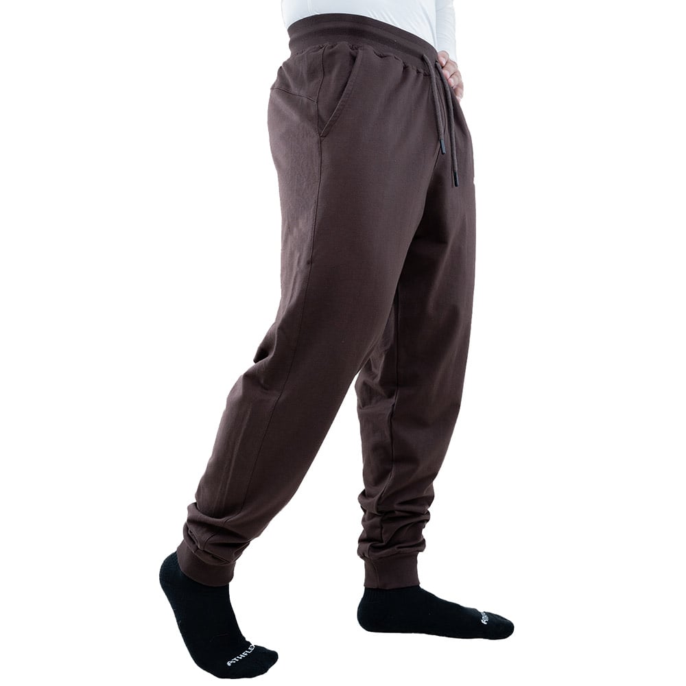4 - Athflex Men's Regular Fit Essential Joggers,  Brown  Small 