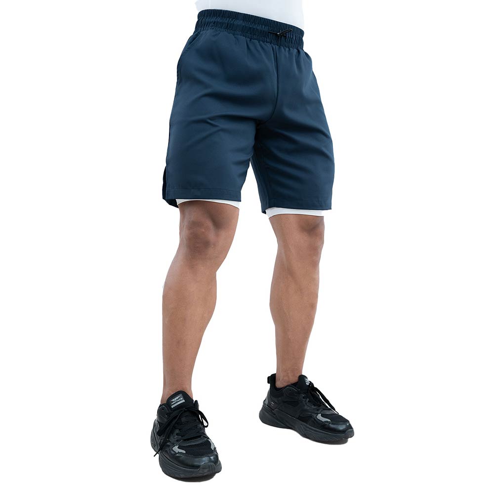 4 - Athflex Men's Nylon-Spandex Workout 2in1 Shorts,  Medium  Blue 