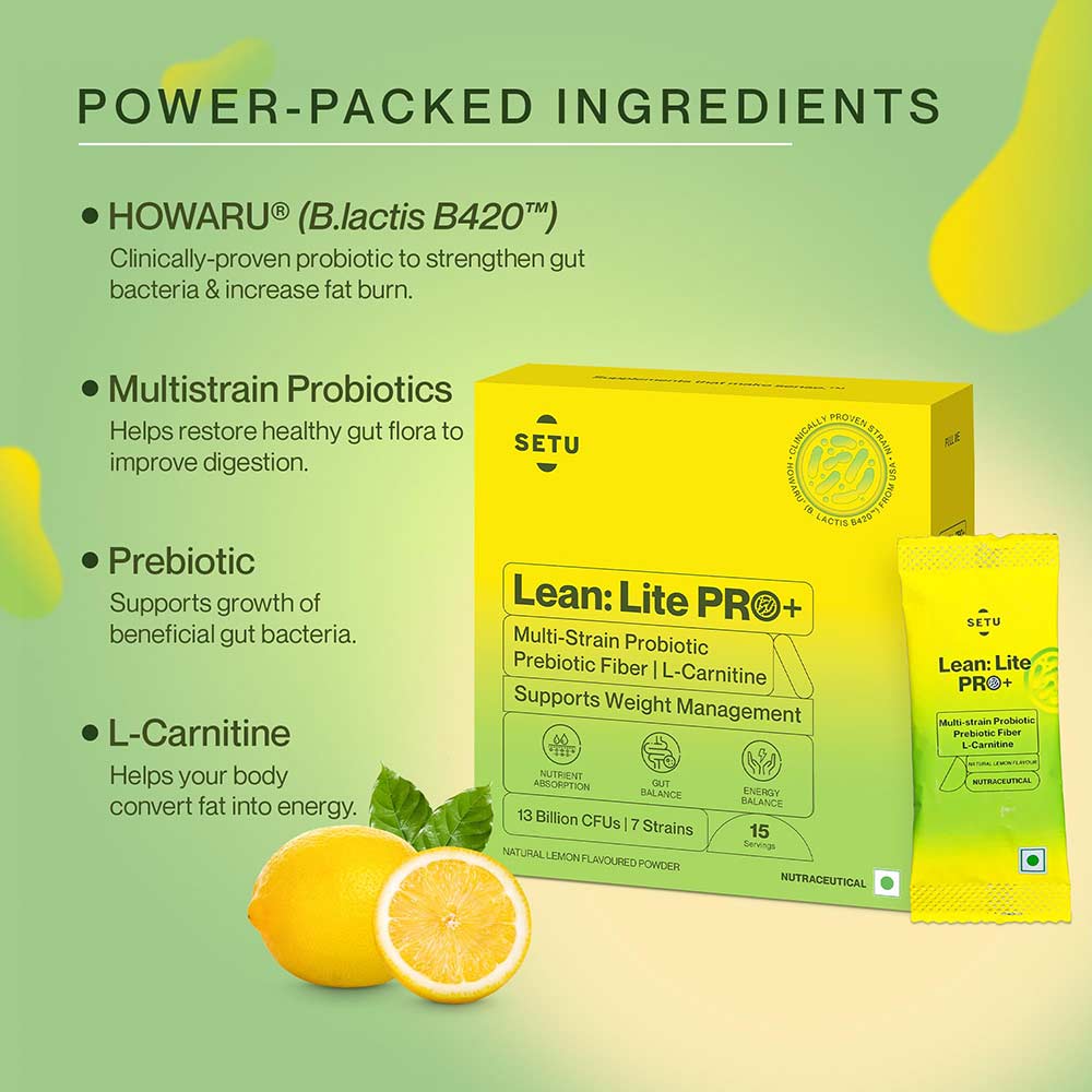 2 - Setu Lean: Lite Pro+,  15 sachets/pack  Natural Lemon (Pack of 2) 