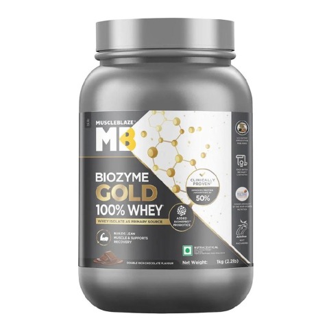 4 - MuscleBlaze Biozyme Gold 100% Whey OP,  2.2 lb  Double Rich Chocolate 