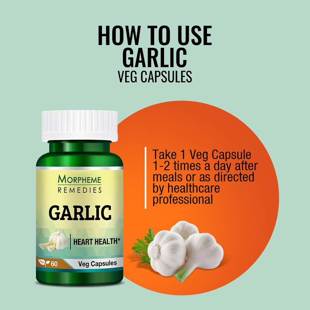 4 - Morpheme Remedies Garlic (500 mg),  60 veggie capsule(s) 
