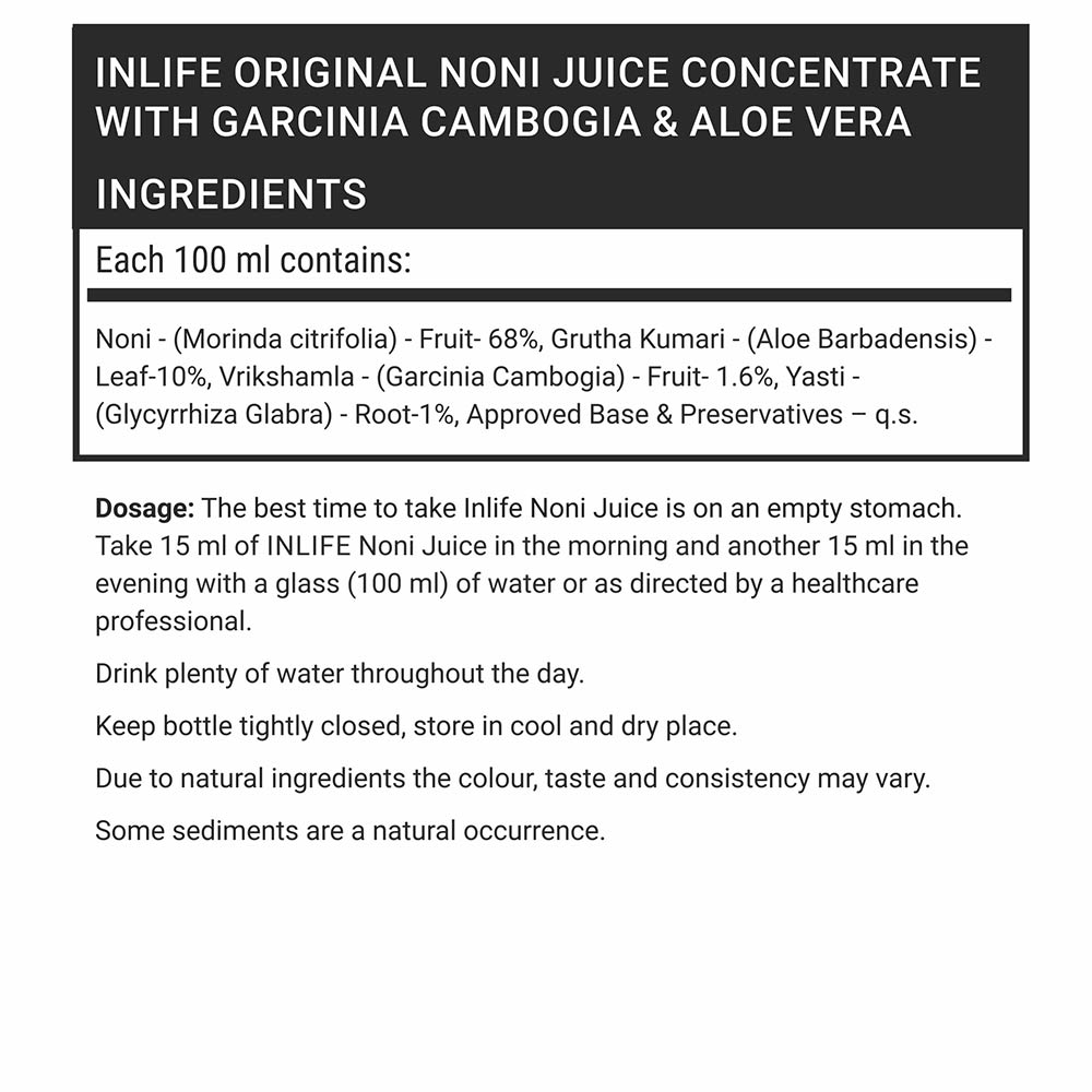 11 - INLIFE Noni Juice Concentrate,  Unflavoured  1 L 