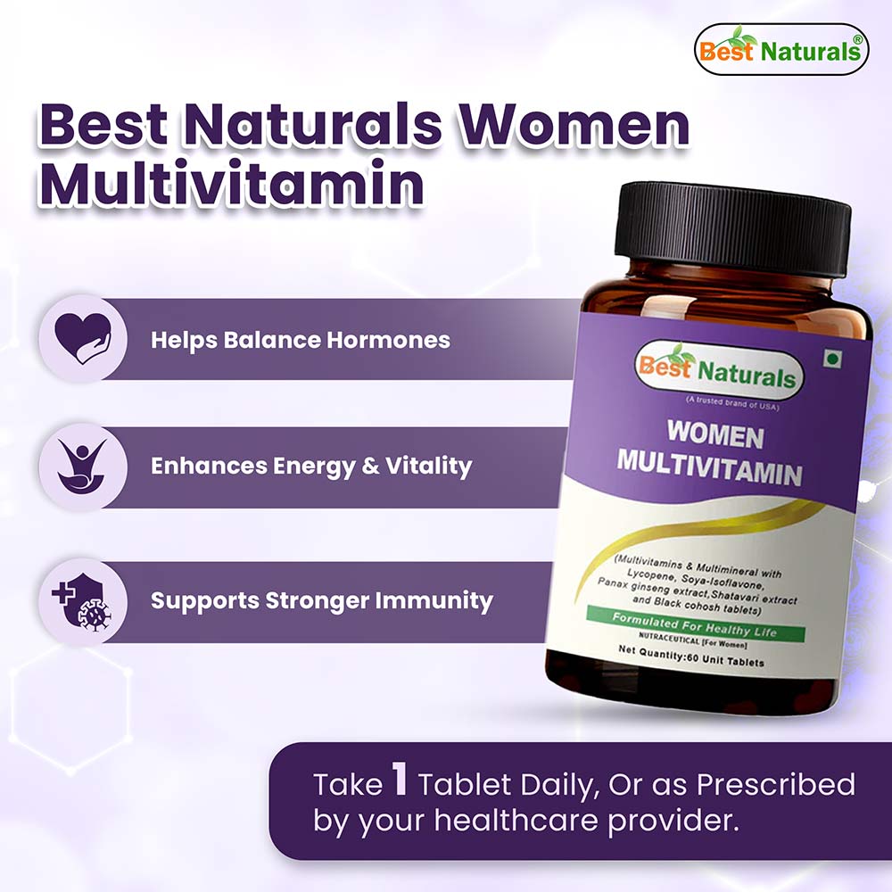 4 - Best Naturals Women Multivitamin,  60 tablet(s)  Unflavoured 