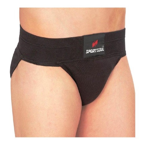 1 - SportSoul Cotton Gym & Cricket Supporter,  Small  Black 
