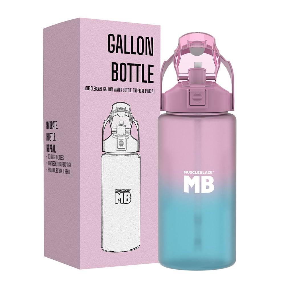 1 - MuscleBlaze Gallon Water Bottle, Tropical Pink 2 L