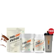 Fuel One Whey Protein Powder 1 kg Rich Chocolate & 100g Creatine Monohydrate & Daily Multivitamin 30 Tabs Combo
