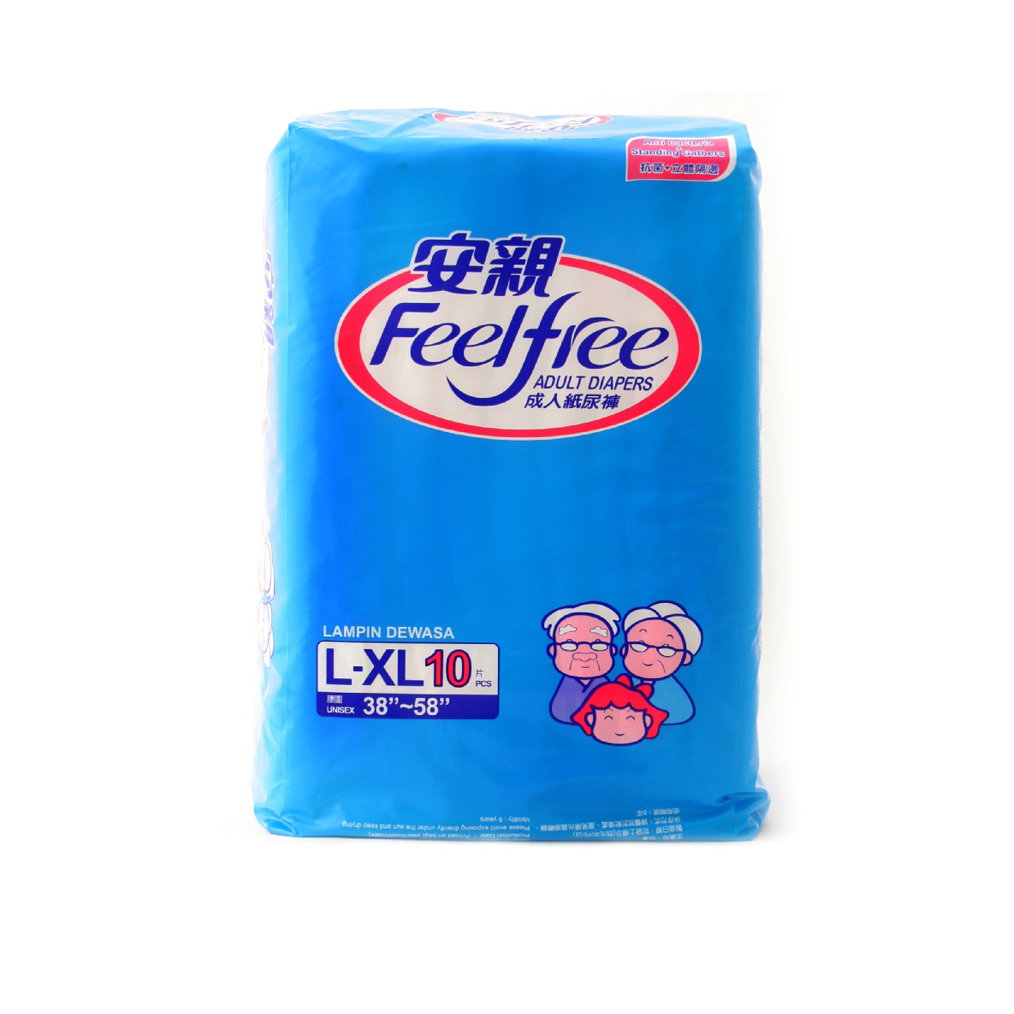 Feel Free Adult Diapers,  Large  10 
