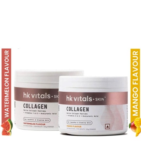 HealthKart HK Vitals Skin Radiance Collagen 100g Orange & Watermelon Pack