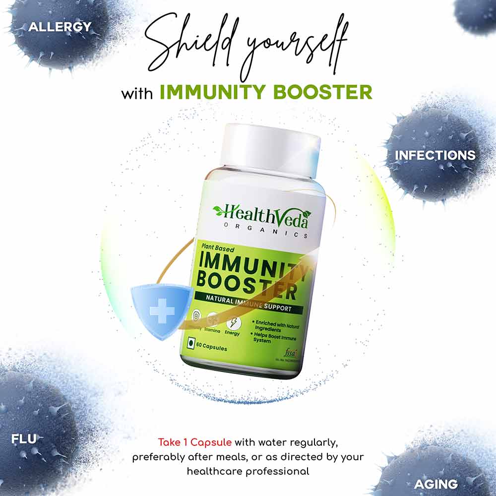 3 - Health Veda Organics Natural Immunity Booster,  60 veggie capsule(s) 