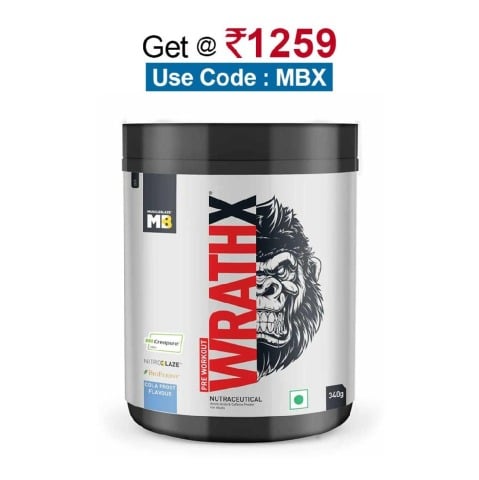 MuscleBlaze Pre Workout WrathX, 0.75 lb Cola Frost