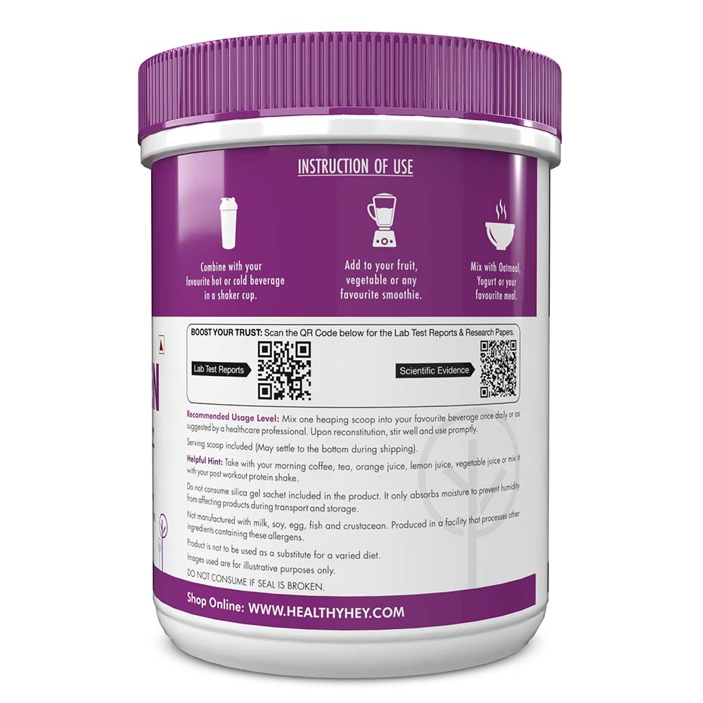 2 - HealthyHey Nutrition Pure Hydrolysed Collagen Supplement,  250 g  Unflavoured 