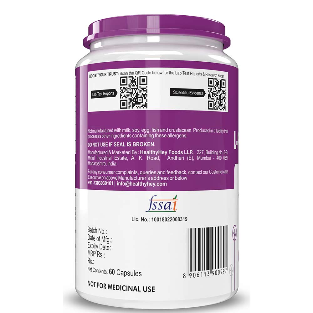 3 - HealthyHey Nutrition L-Phenylalanine,  60 veggie capsule(s) 