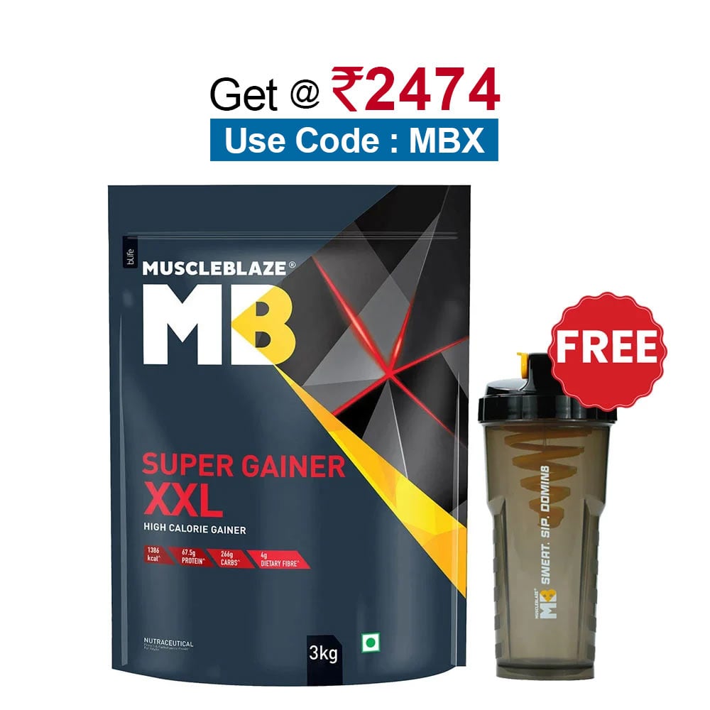 MuscleBlaze Super Gainer XXL,  6.6 lb  Cookies & Cream 