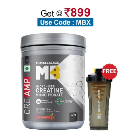 MuscleBlaze Creatine Monohydrate CreAMP,  Juicy Berries  0.71 lb 